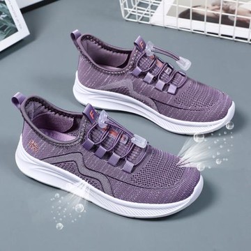 老北京布鞋女新款夏鏤空網面寬頭媽媽鞋輕便中老年舒適運動健步鞋