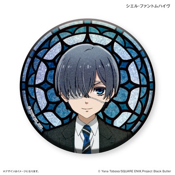 黑執事 彩繪玻璃風徽章 (謝爾) JP