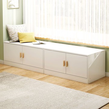 附發票 陽臺櫃子儲物櫃防曬防水雜物收納櫃窗臺置物櫃靠墻地櫃飄窗櫃矮櫃