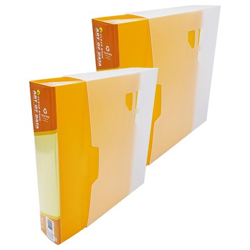 SUANDER 雙德文具 PP主色板資料簿 A4 100入  黃色  2本