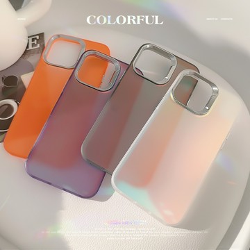 台灣出貨❤鐳射漸變炫彩iphone16適用14Promax手機殼蘋果15電鍍硬11高級感13
