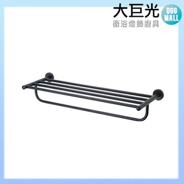 【大巨光】不鏽雙層置物架 60CM (TAP-537272)戰慄系列-黑色