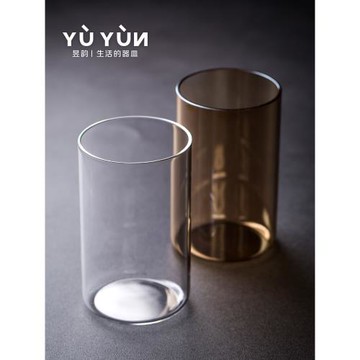 昱韻 透明玻璃杯 涼水杯家用杯子喝水杯日式簡約早餐牛奶杯果汁杯