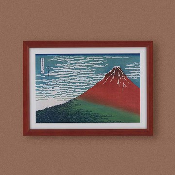 【 世界名作小框畫 】葛飾北齋・凱風快晴