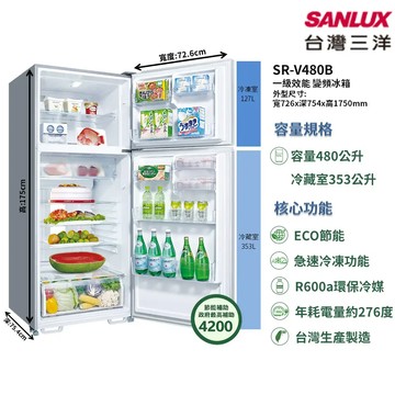 【SANLUX 台灣三洋】 SR-V480B