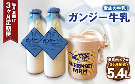 ガンジー牛乳 100% 900ml 2本セット 3ヶ月 冷蔵