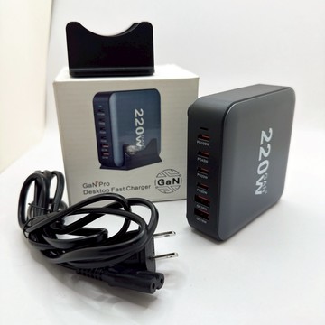 《翔翼玩具》220w USB C 充電器 多功能充電器 集線器 桌面充電站 桌面充電器 適用於學校工作家庭 安全標章合格