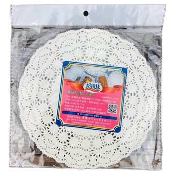 焙優佳 8.5吋圓形花邊紙墊-白色40入 烘焙包裝裝飾 適用於蛋糕、餅乾等甜點擺盤 一次性使用 簡約大方  1入