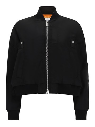 sacai cropped bomber jacket
