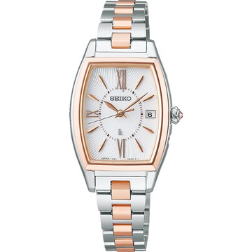 SEIKO 精工 LUKIA 花卉系列太陽能電波女錶 SSVW230J/1B32-0BJ0KS