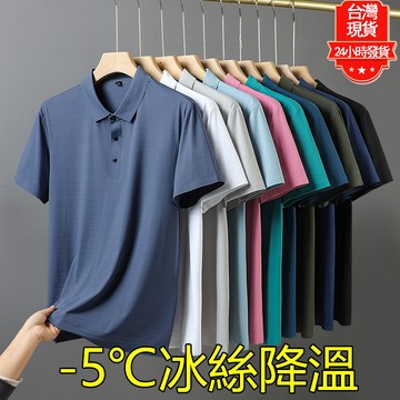【台灣現貨】M-8XL大尺碼涼感POLO衫男 polo衫短袖T恤 排汗 polo衫 素面 吸濕排汗 polo衫男