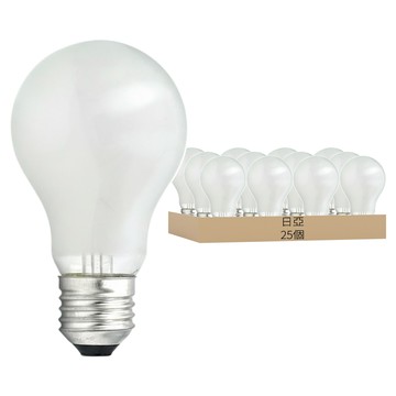 日亞 燈泡 60W 115V 燈帽 E-27  磨砂  25個
