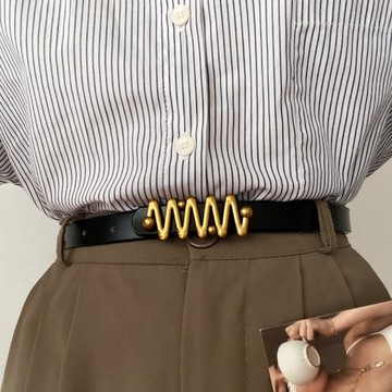 真皮皮帶女設計感小眾女士腰帶細款百搭配裙子牛仔褲裝飾夏季褲帶