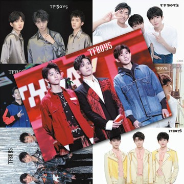 ✅台灣發貨 特價處理✅【2569人好評】TFBOYS海報易烊千璽新款高清壁紙墻紙掛畫高清明星簽名明信片周邊
