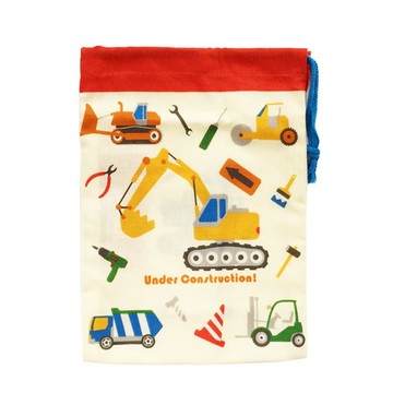 Skater 卡通牙刷袋 束口袋 收納袋 KB62  工程車  205 x 148mm