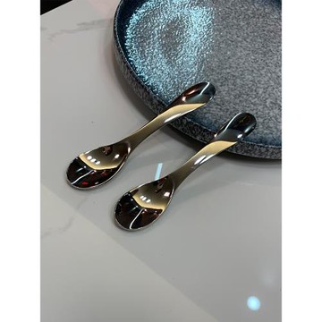 【幼兒款 304不銹鋼】嬰童吃飯勺子短柄家商用寬柄餐廳湯匙咖啡羹