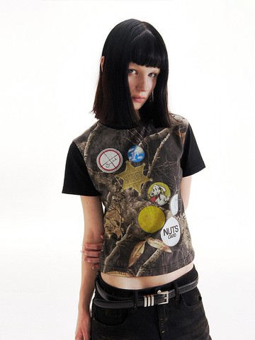 Float Medallion Shoulder T-shirt 漂浮勳章正肩短袖T恤