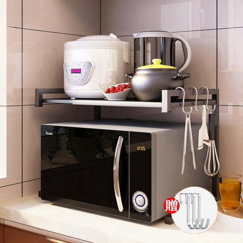 キッチンラック おしゃれ 電子レンジラック 伸縮 キッチン収納 棚 可動 レンジラック 調味料ラック 卓上 北欧 スチールラック ラック 収納 台所 通販 Lineポイント最大get Lineショッピング