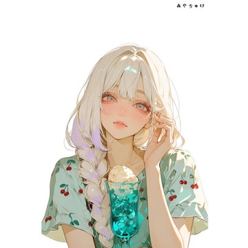 【8 月新品】07-139-0037 人物貼紙 簡約夏日女孩