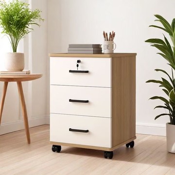 免運開發票 資料櫃 帶鎖儲物櫃 床頭柜實木文件柜資料辦公室收納移動抽屜木質桌下帶鎖矮柜儲物柜