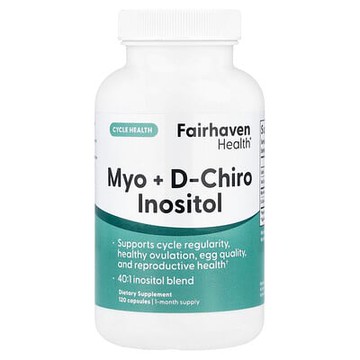 Fairhaven Health, Myo + D-Chiro 肌醇，120 粒膠囊