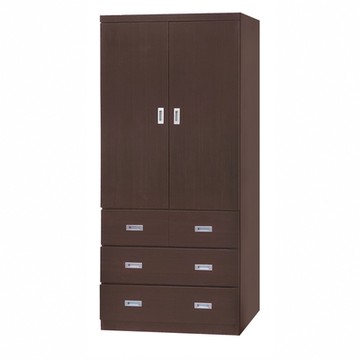 AS DESIGN雅司家具-小夭胡桃3×7尺衣櫥-81×60×200cm