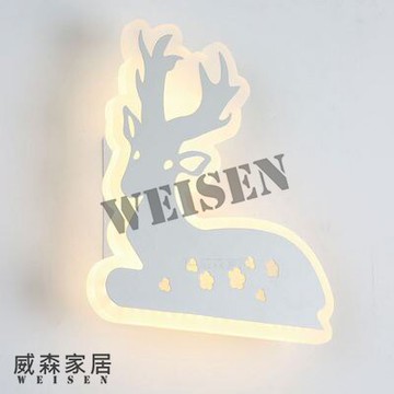 【威森家居】逐光之鹿LED壁燈 現貨實木鐵藝工業風現代簡約復古吸頂燈吊燈立燈檯燈大廳客廳臥室燈具設計師 L190147