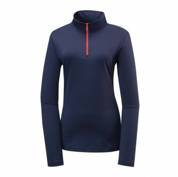 【【蘋果戶外】】山林 51P20 88 深藍 女 透氣排汗抗UV上衣 半門襟 長袖 吸濕排汗衣 防曬抗UV 春夏 Mountneer