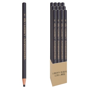 LIBERTY 利百代 紙捲油蠟筆 7600-BK 9 x 180mm 黑色  1色  12支