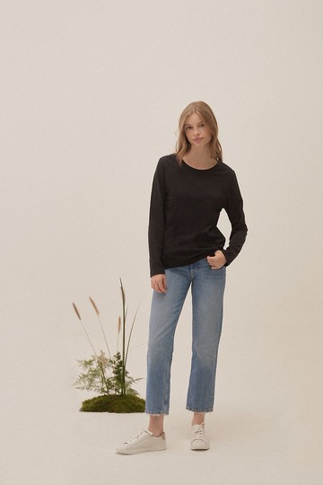 EVOPURE+ CAROL 鳳梨葉纖維長袖上衣-黑