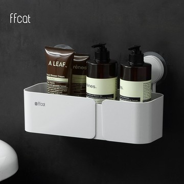 ffcat 浴室高款置物架 強力無痕貼 盥洗梳洗沐浴乳洗髮精洗面乳潤膚乳置物收納