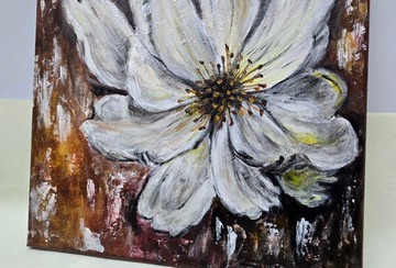 壓克力畫/丙烯藝術/手繪裝飾掛畫30×30【盛開.FIY】