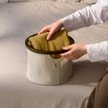 Gudee | FRASA 圓形收納籃 (棉殼白)