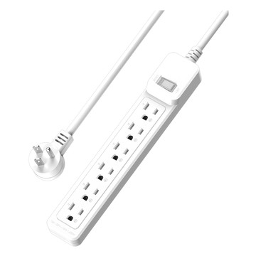 KATAI 3孔1開關 6插座延長線，2.7m，防火災，自動斷電保護  1個