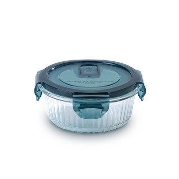 CookPower 耐熱玻璃防滑保鮮盒500ML-圓形(BVC-05000)