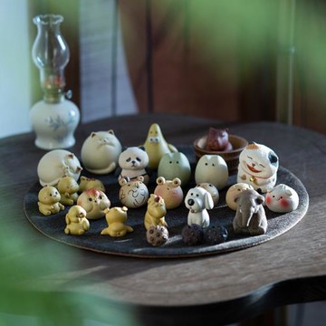 紫砂茶寵 白泥 段泥 紫泥 黑泥 蓋置 香插 熊貓 小狗小貓 動物園