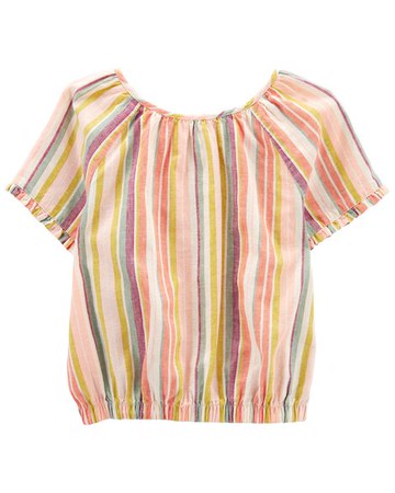 Kid Striped Linen Top