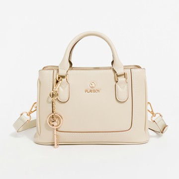 PLAYBOY - 手提包附長背帶 Encounter系列 - 米色