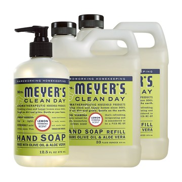 Mrs. Meyers梅耶夫人 檸檬馬鞭草香氛洗手乳x1+補充瓶x2