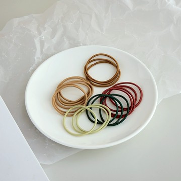 韓系簡約髮圈 髮圈100入 彈力髮圈 橡皮筋髮圈 髮圈 髮飾 韓系髮圈 簡約髮圈 彩色髮圈 綁頭髮 素色髮圈 Y005