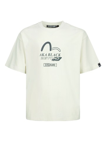 Seagull Embroidery and Logo Print T-Shirt