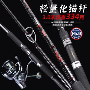 東釣主新型錨桿空鉤錨竿錨魚竿高碳素超輕插節錨魚桿并繼超硬遠投