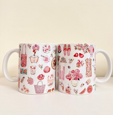 馬克杯  台灣粉色