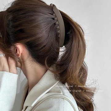💢臺灣出貨💢新款高馬尾神器香蕉夾簡約髮夾女後腦勺固定抓夾子豎夾大號髮量多