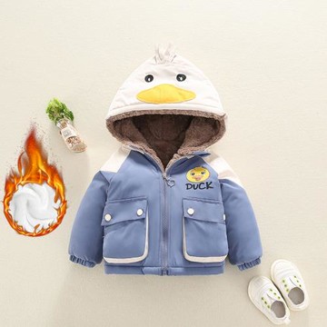 寶寶棉服冬裝加絨男童外套兒童棉衣加厚洋氣一歲女童棉襖嬰兒衣服