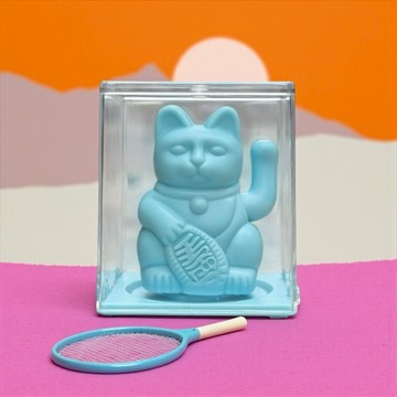 事業成功【LA BOITE 樂盒】Lucky Cats Solar 太陽能招財貓 - 幸運淺藍色 新年禮物 居家 辦公室 招財小物 開運 財旺福旺 開業賀禮 生日禮物 送上美好祝福