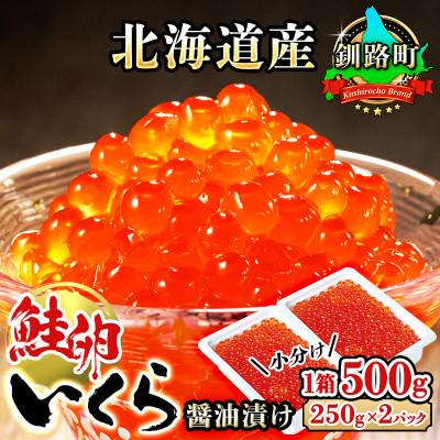 ふるさと納税 釧路町 いくら醤油漬け ＜250g×2パック入り 500g＞×1箱 ＜北海道産の鮭卵＞