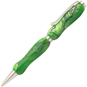 アクリルボールペン 文房具 〔レイクグリーン Green〕 クロスタイプ 芯：0.7mm 日本製 文具 オフィス用品 『Marble Pen』〔代引不可〕