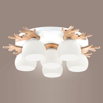 原木麋鹿造型吸頂燈 F37-21-91471