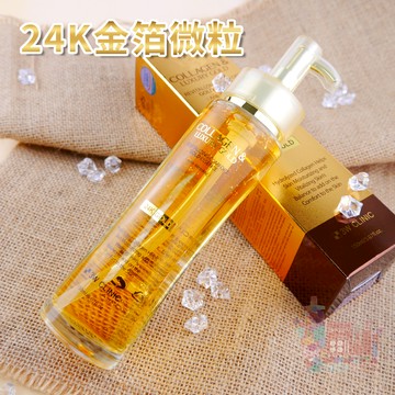韓國3W CLINIC 膠原蛋白奢華金箔精華液｜韓國製24K金箔保養保濕補水涼爽不黏膩150ml